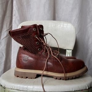 Timberland mesh and leather combat boots